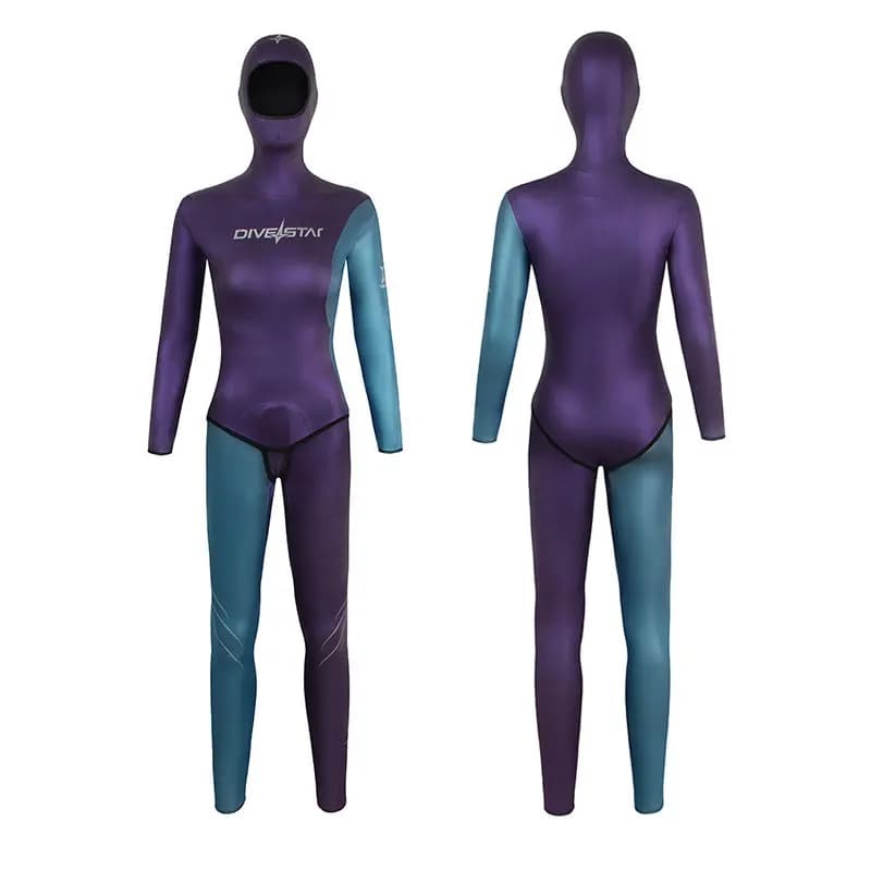 Diving YAMAMOTO 2.5MM in Neoprene with Hood, 2 Pieces, for Diving, Snorkeling, Underwater Fishing, Kayaking, Heat Maintenance