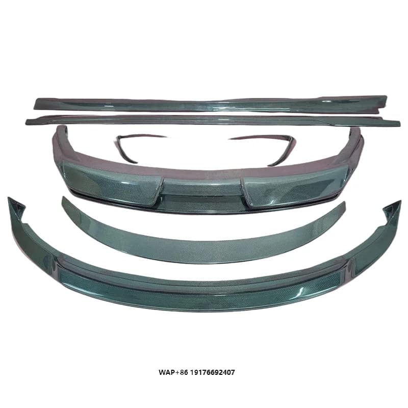 High quality ART style carbon fiber front lip side skirt extension rear diffuser rear spoiler for the 19+Tesla Model 3