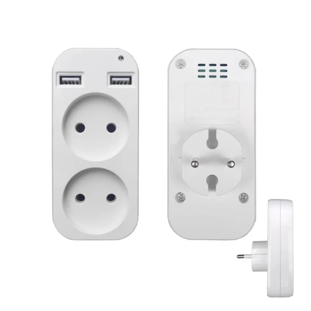 Multifunctional socket USB plug to wall Adapter Type C Double USB socket to charge phone Electric extension socket double door