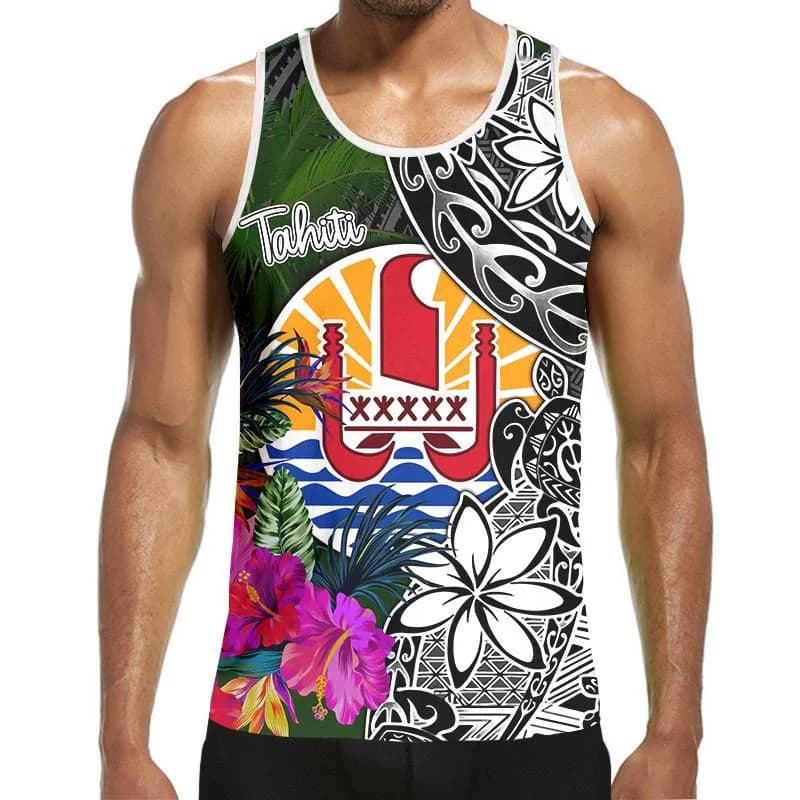 Moda 3D stampa polinesia Tahiti Hawaiian canotta uomo Hipster estate Casual Quick Dry senza maniche allentato palestra gilet Streetwear