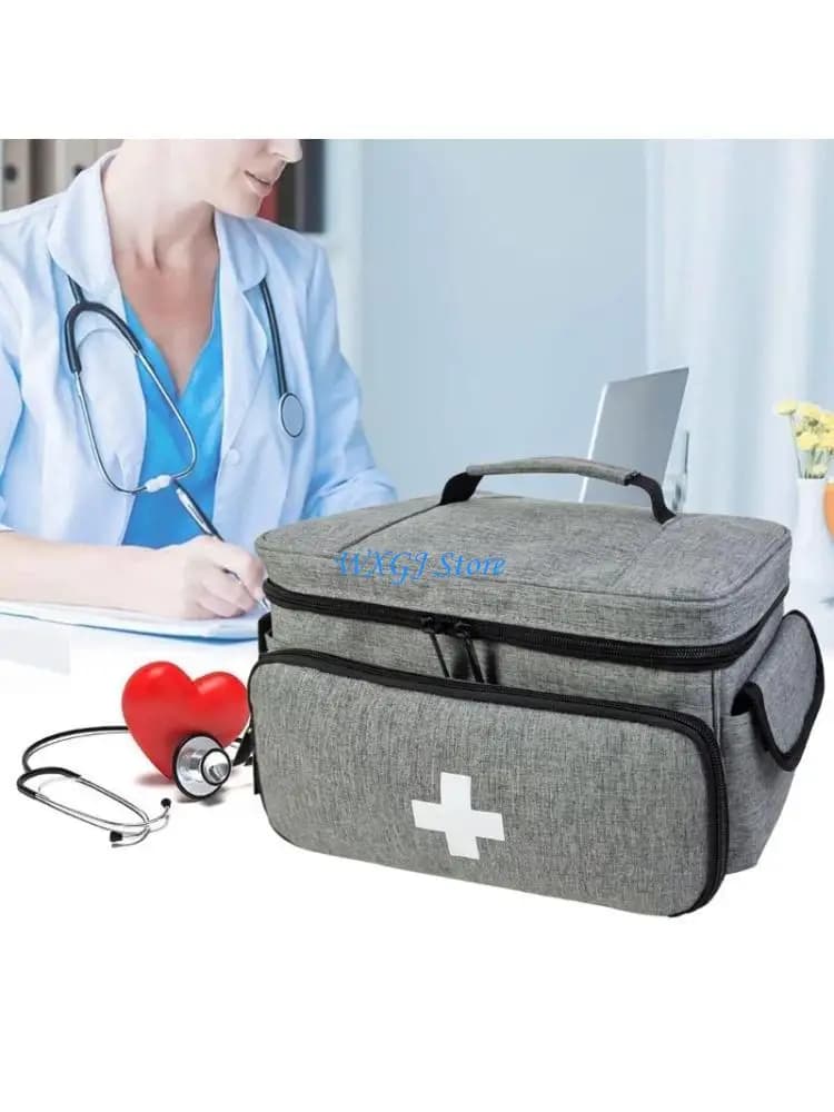 37JE Empty First Aid Kits Portable Outdoor Survival Bag Disaster Emergency Bag Large Capacity Home/Car Package