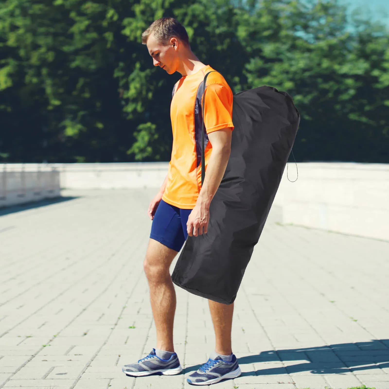 Borsa portaoggetti in nylon per passeggino, extra large, per viaggi in aereo, protezione per il check-in al gate, copertura per passeggino singolo o doppio pieghevole