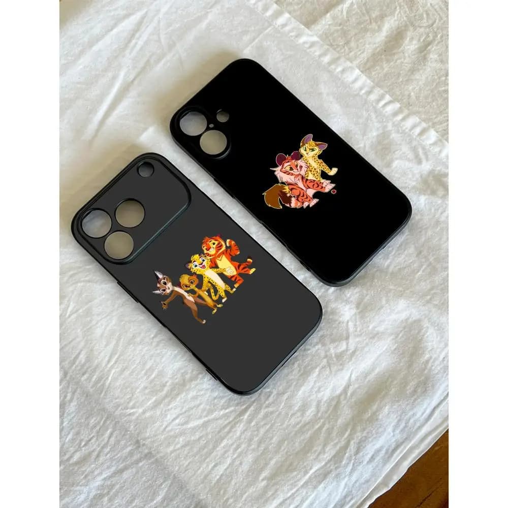 Leo and Tig cute design Phone Case For iPhone 17 16 15 14 13 12 Plus Mini Pro Max Soft black Shockproof Cover