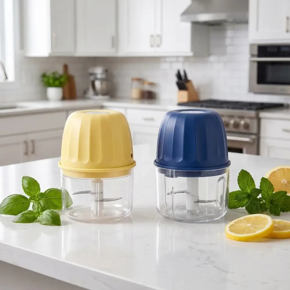 Tritatutto Elettrico Compatto per Aglio, Frullatore Wireless Domestico in Vetro, Processore Alimentare Senza Fili per Tritare l'Aglio