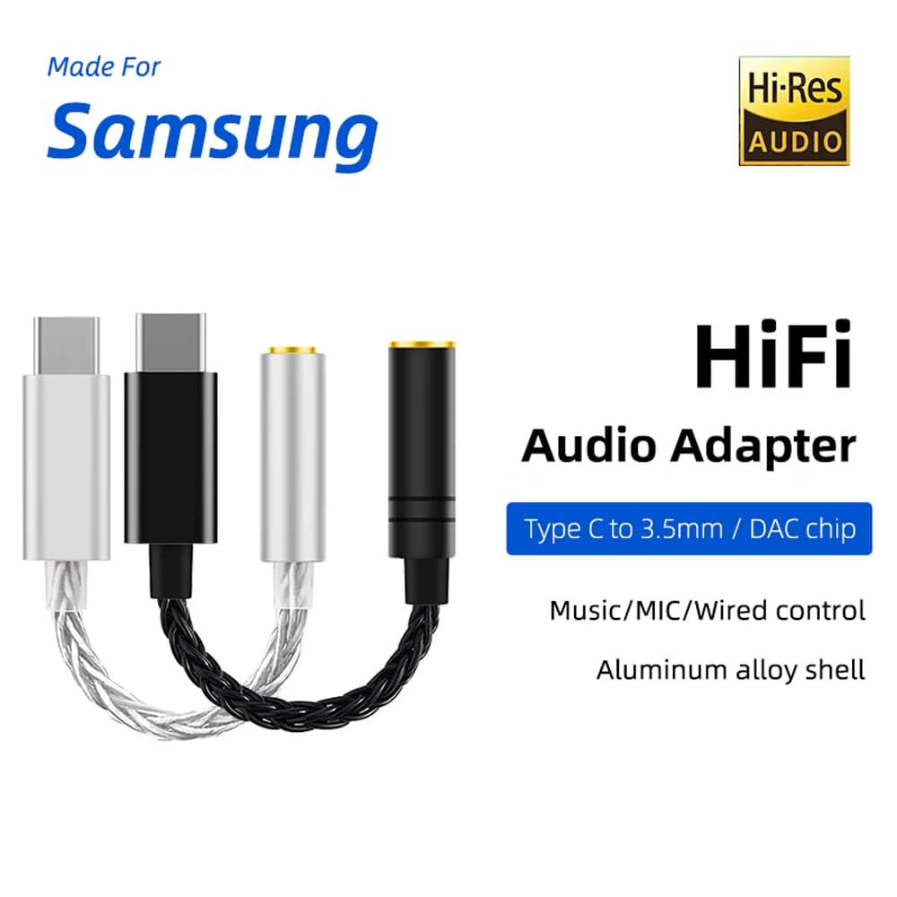 USB Type C to 3.5 mm jack Audio Adapter from USB C to Aux for iPhone 16 15 Samsung Galaxy S25 S24 S23 Ultra Z Flip