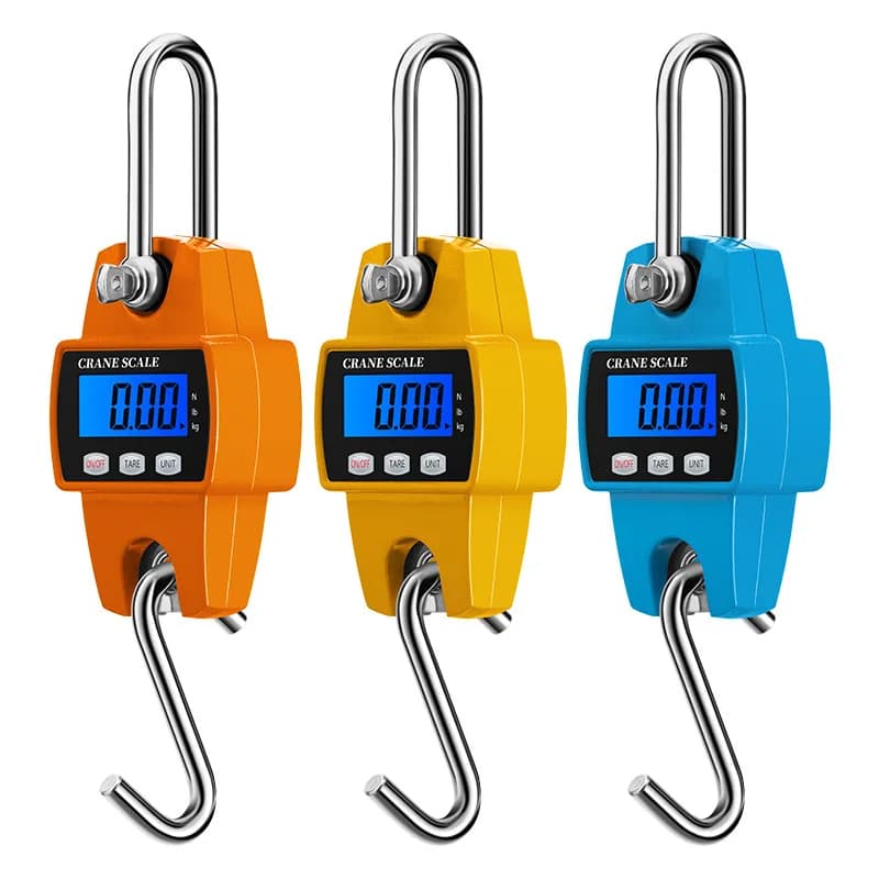 Bilancia Portatile a Gancio 300KG, Mini Bilancia Elettronica a Gancio, Dispositivo di Pesatura Manuale per Bagagli/Uso Industriale