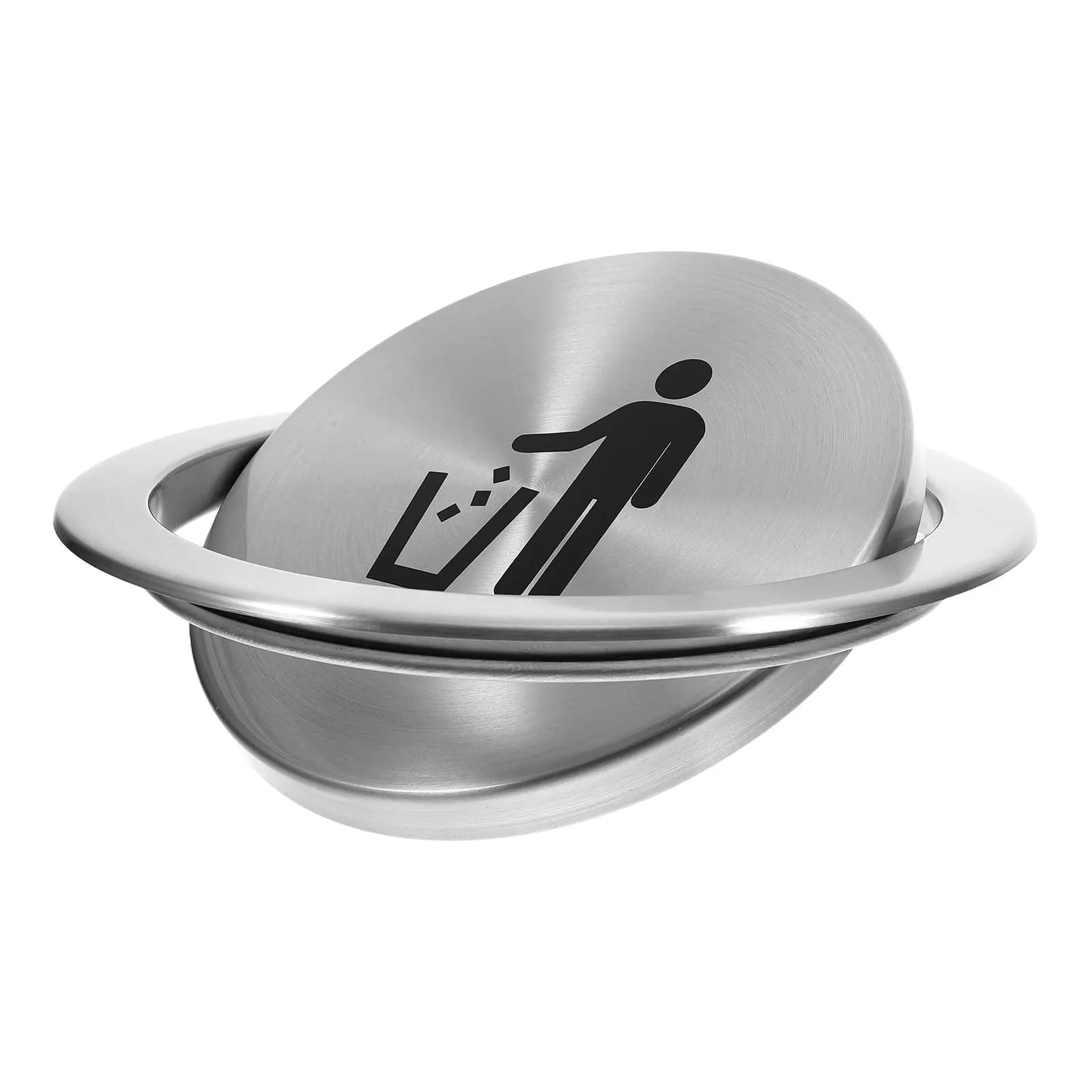 Metal Recessed Trash Bin Lid Stainless Steel Swinging Top Cover for Kitchen Bathroom Sink Garbage Can Lid Replacement