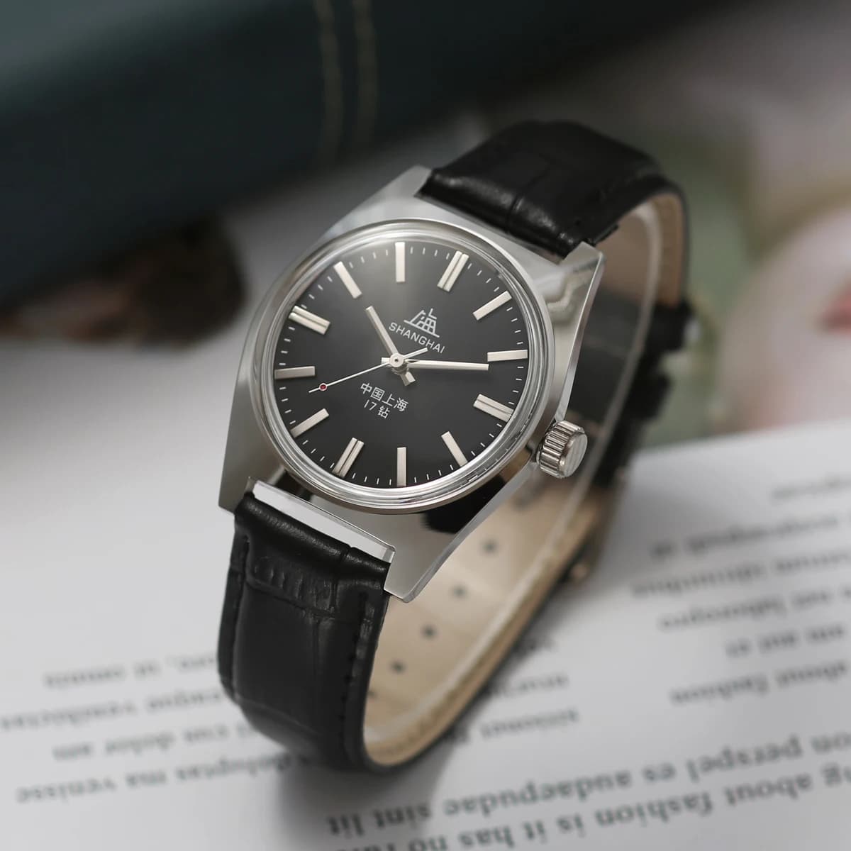 Orologio Meccanico a Carica Manuale Shanghai 36MM 7120 Impermeabile Design Bauhaus per Uomo - Vendita all'Ingrosso