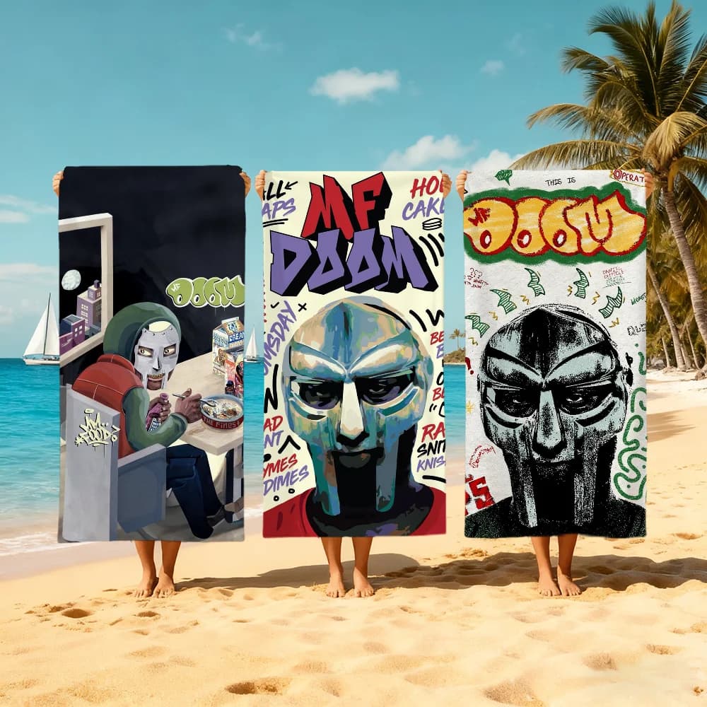 Asciugamano da spiaggia M-mF Singer D-doom, morbido e ad asciugatura rapida, regalo per viaggi, palestra, doccia, campeggio, sport