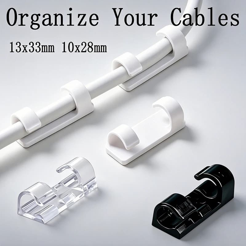 Organizzatore di Cavi, Supporto per Gestione Fili, Bobina per Cavi USB e Dati, Gancio da Parete per Casa e Ufficio