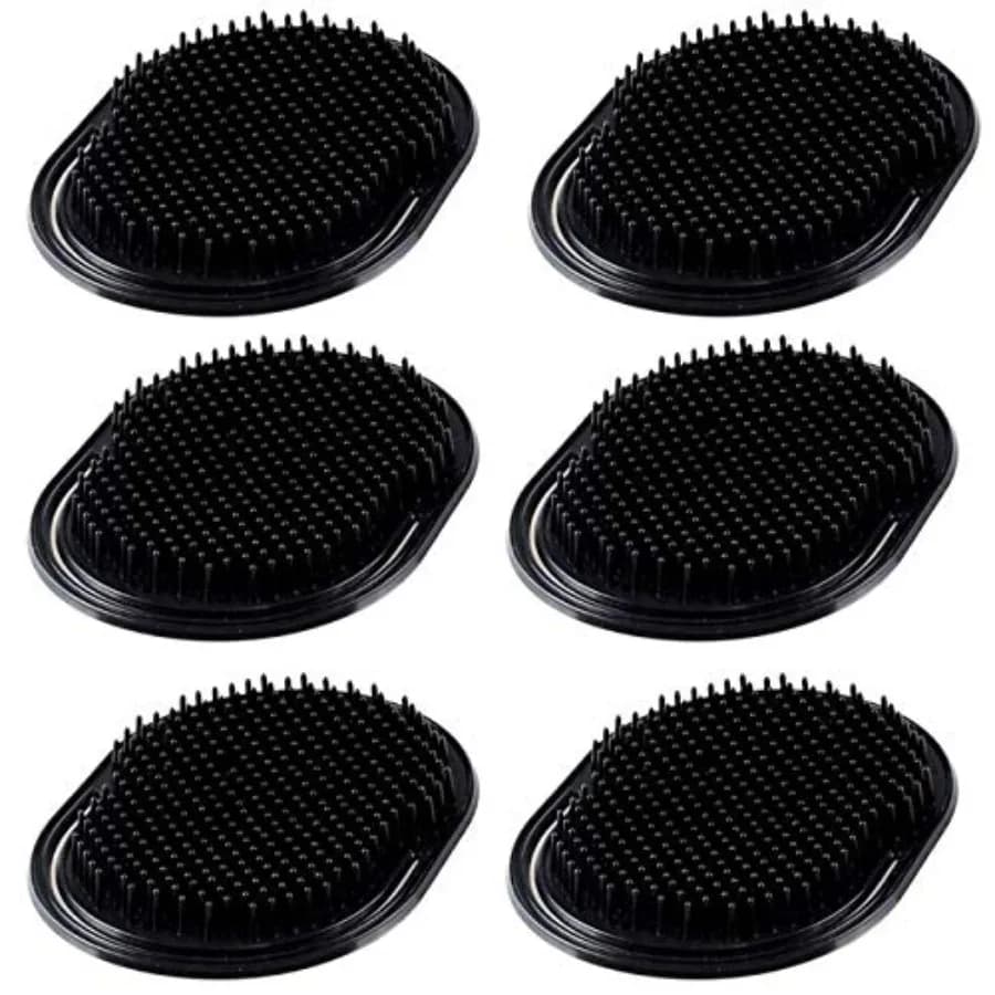 6Pcs shampoo pocket comb massage hair comb pocket palm brush comb portable hair comb beard comb creative scalp brush pocket com