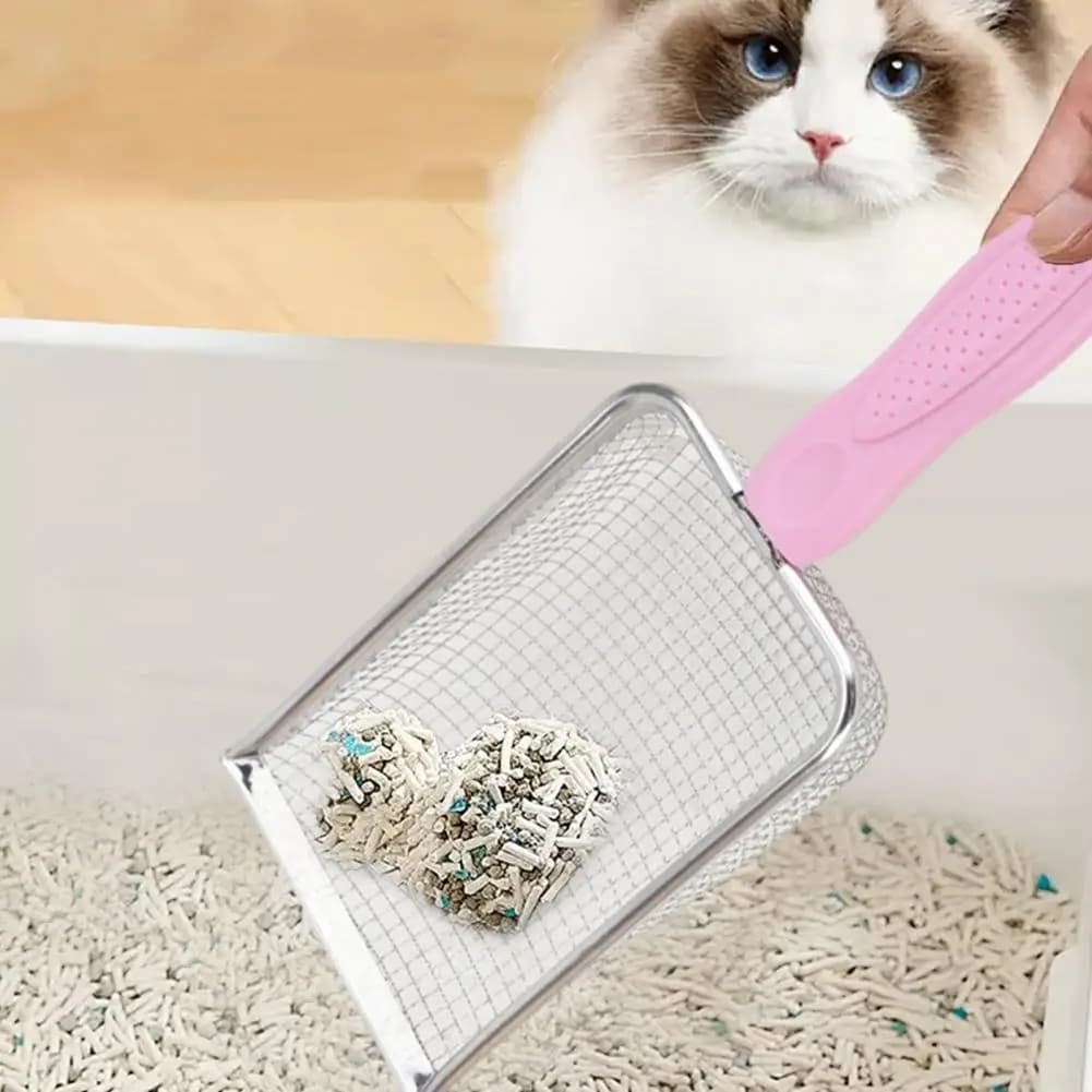 27 centimetri Lettiera Per Gatti Scoop In Acciaio Inox Pala Profonda Mesh Scooper Antiaderente Cacca Setacciatura Scoop Gattino Pooper Sollevatore Per Lettiera