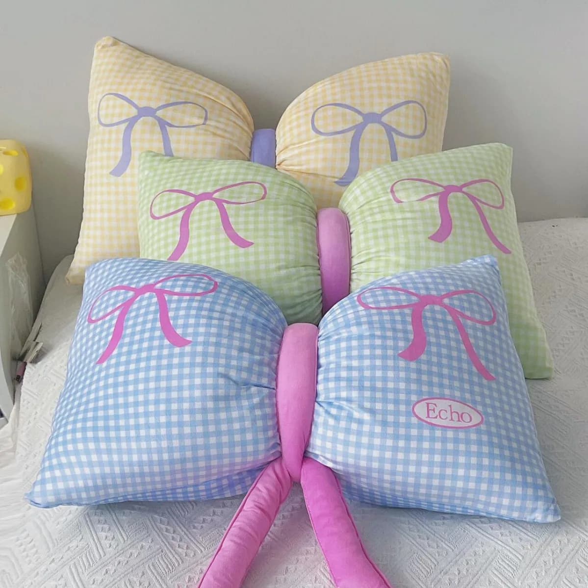 Cuscino Morbido a Forma di Fiocco, Lavabile a Mano, per Decorazione Camera da Letto e Divano, Regalo per San Valentino