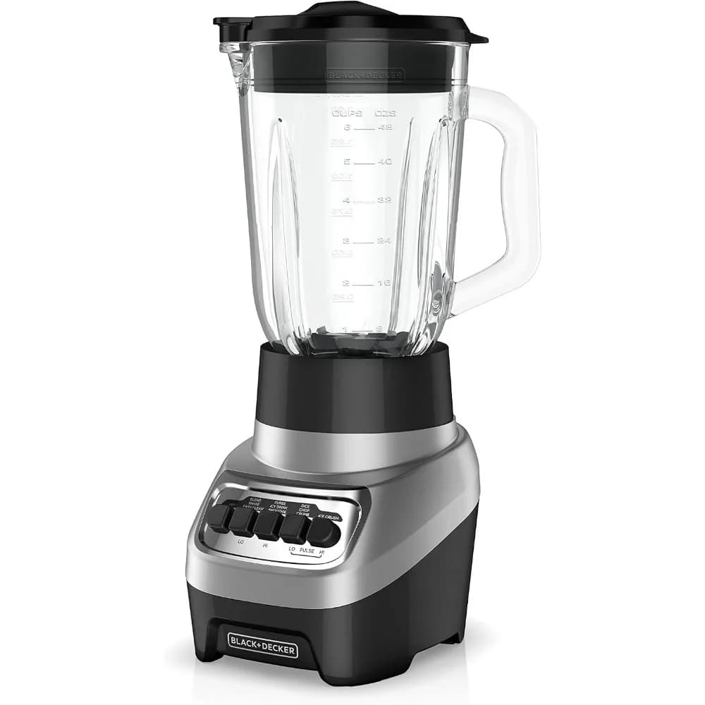 Multi-Function Blender with 6-Cup Glass Jar and 4 Speed Settings