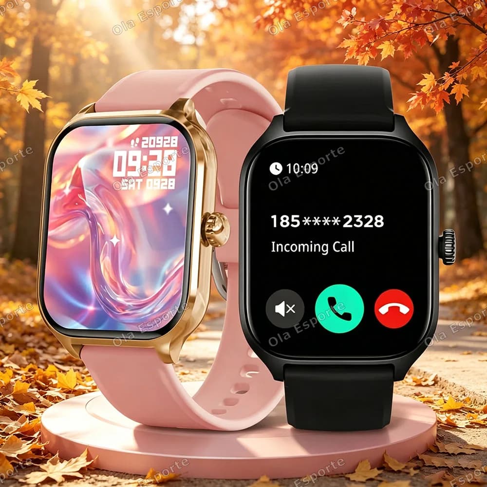 New Men's Smart Watch Women's Gift 2.01inch HD Full Touch Screen Sports Fitness Watch Electronics Bluetooth Talk Smartwatch Ht30