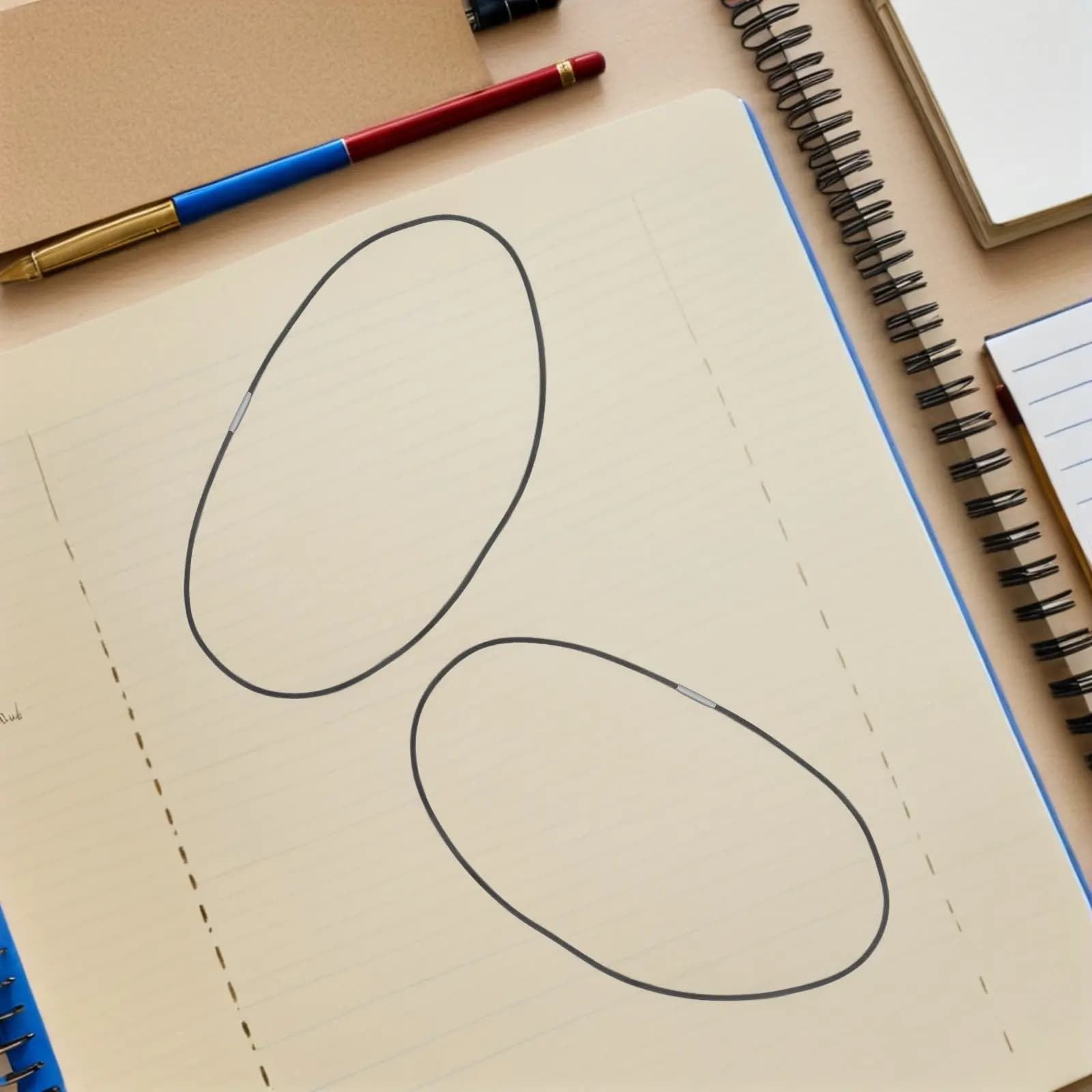 6 Pezzi di Corde Elastiche Nere per Quaderni, Fasce Spesse in Tessuto Intrecciato per Diari A5, Agende e Ricariche Fai-da-Te