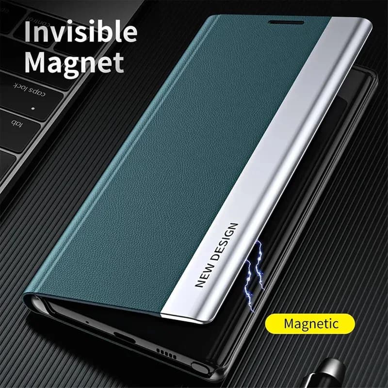 Custodie di Lusso in Pelle con Chiusura a Libro e Placcatura per Samsung Galaxy S26 S25 S23 S22 S24 Ultra A15 16 17 25 26 35 36 55 56 Cover Posteriore