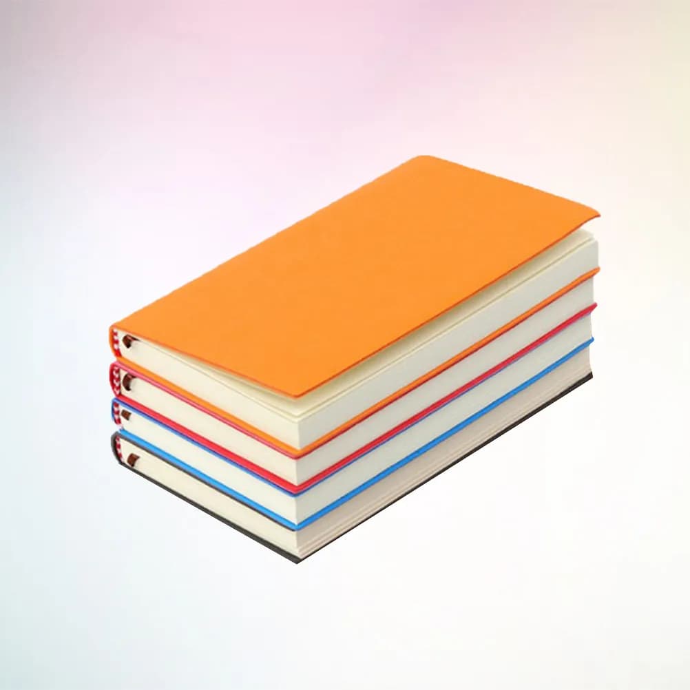 4Pcs PU Pocket Notebooks Portable Planner Notepad Diary Student Office Schedule Journal Creative Writing Checklist