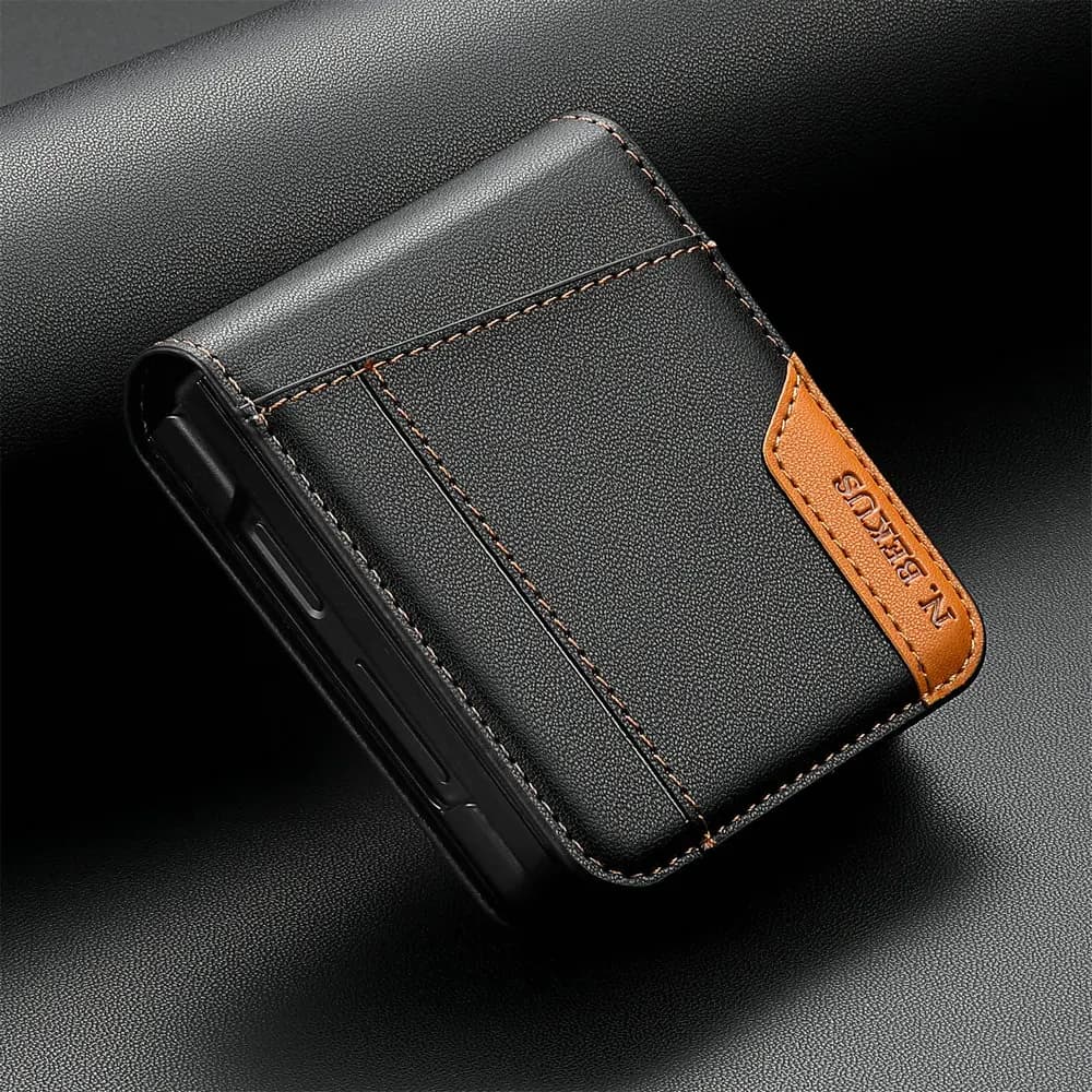 Luxury Case for Samsung Galaxy Z Flip 7 5G 2025 RFID Leather 360 Protect Wallet Card Funda Samsung Z Flip7 FE 6 5 4 3 Flip Cover