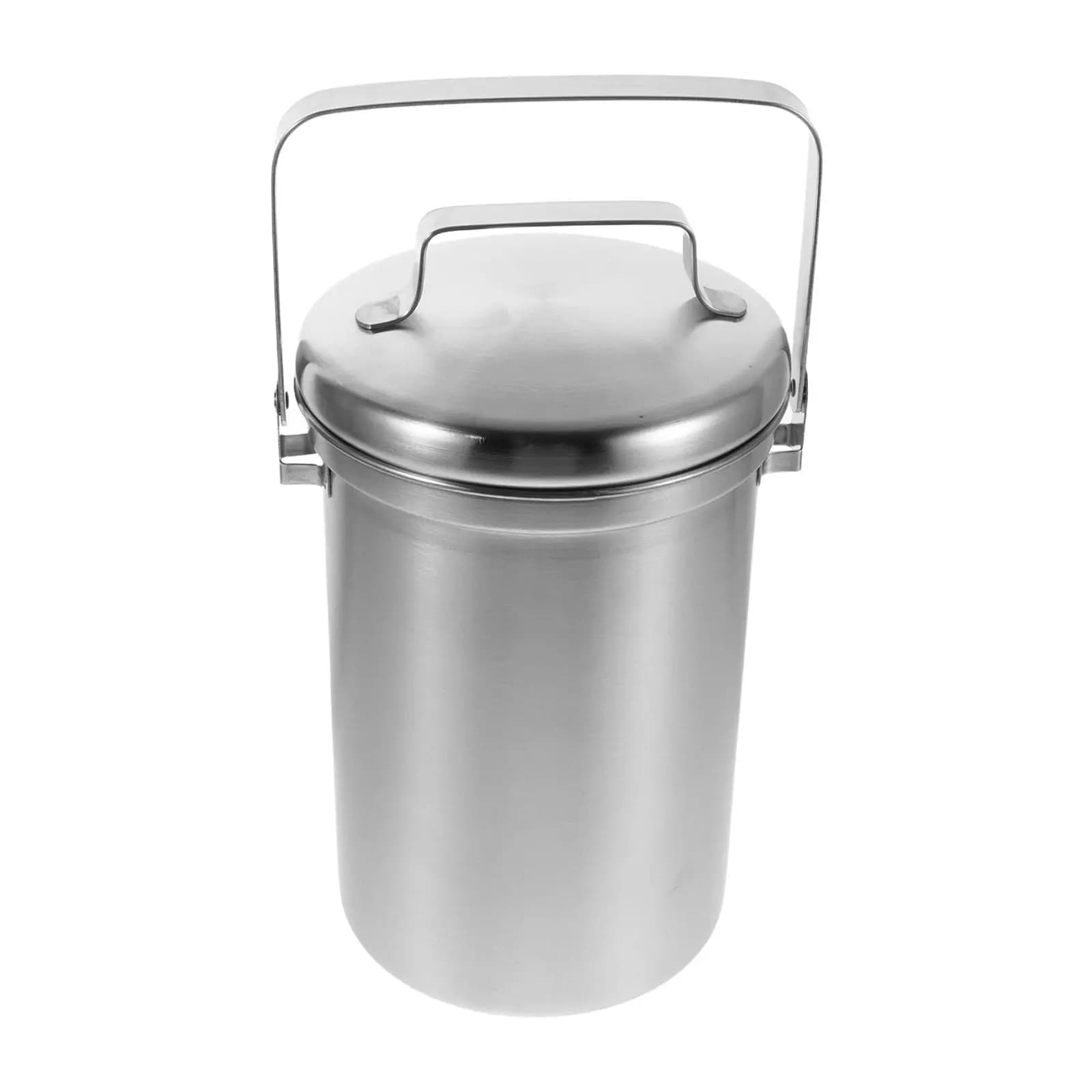 Contenitore per Compostaggio da Cucina in Acciaio Inox da 3L, Compatto ed Elegante, Moderno ed Estetico, con Sistema Anti-Odore