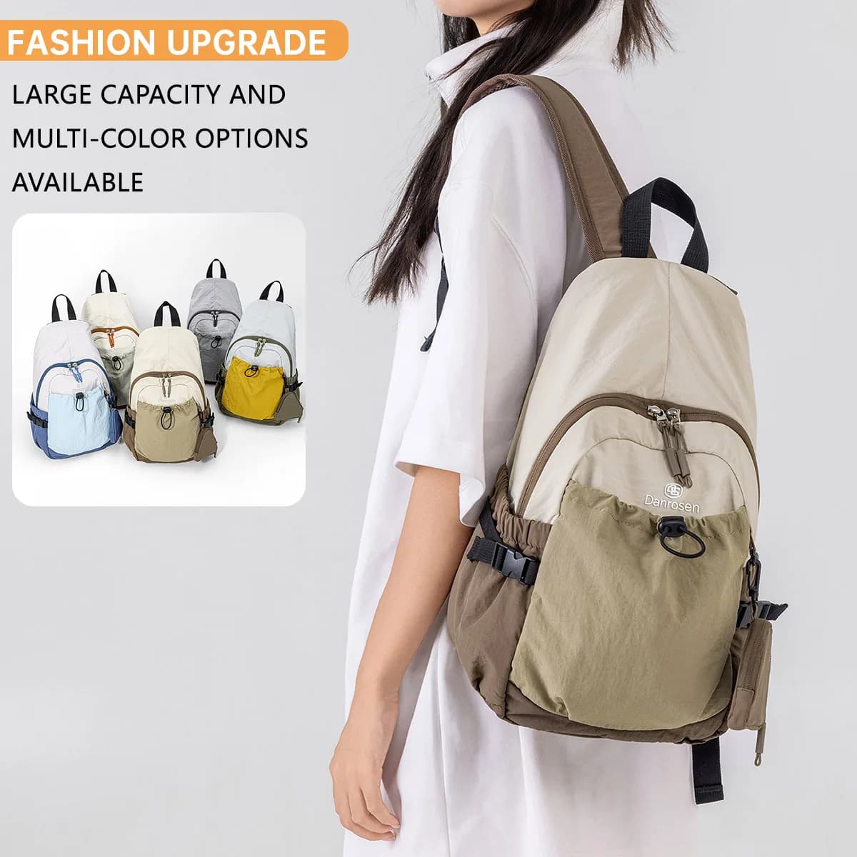 Outdoor Hiking Backpack, Sports Backpack, Women's Travel Lightweight School Bag, Student Hiking Backpack, Commuting Backpack