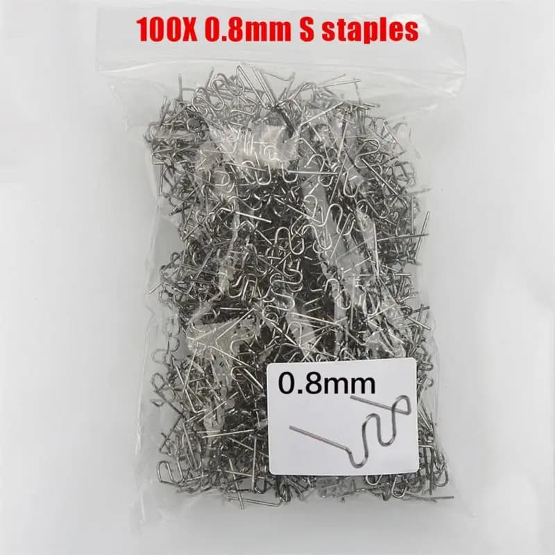 100PCS Saldatura di Plastica Paraurti Saldatura Paraurti Riparazione Graffette di Ferro S Onda Graffette Saldatore di Plastica Calda Pistola di Calore Cucitrice a Caldo Strumento