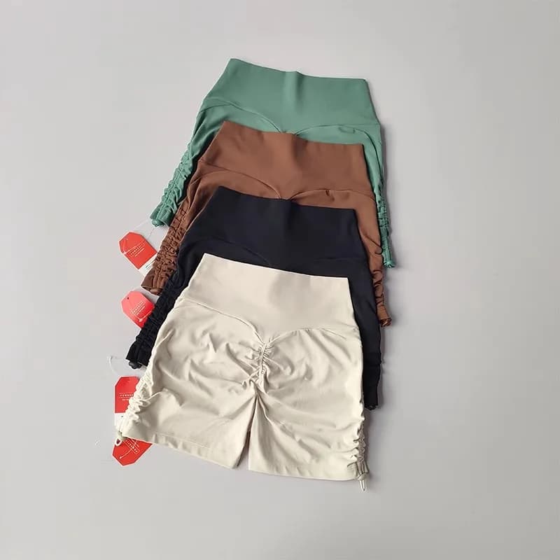 Women's high waist sports yoga shorts Running shorts for hip lift fast drying gym shorts with cycling coulisse