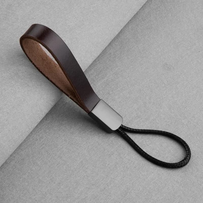 Custom LOGO Genuine Bag Keyring Car Keychain with Empty Laser Engraving Exquisite Custom Keyring