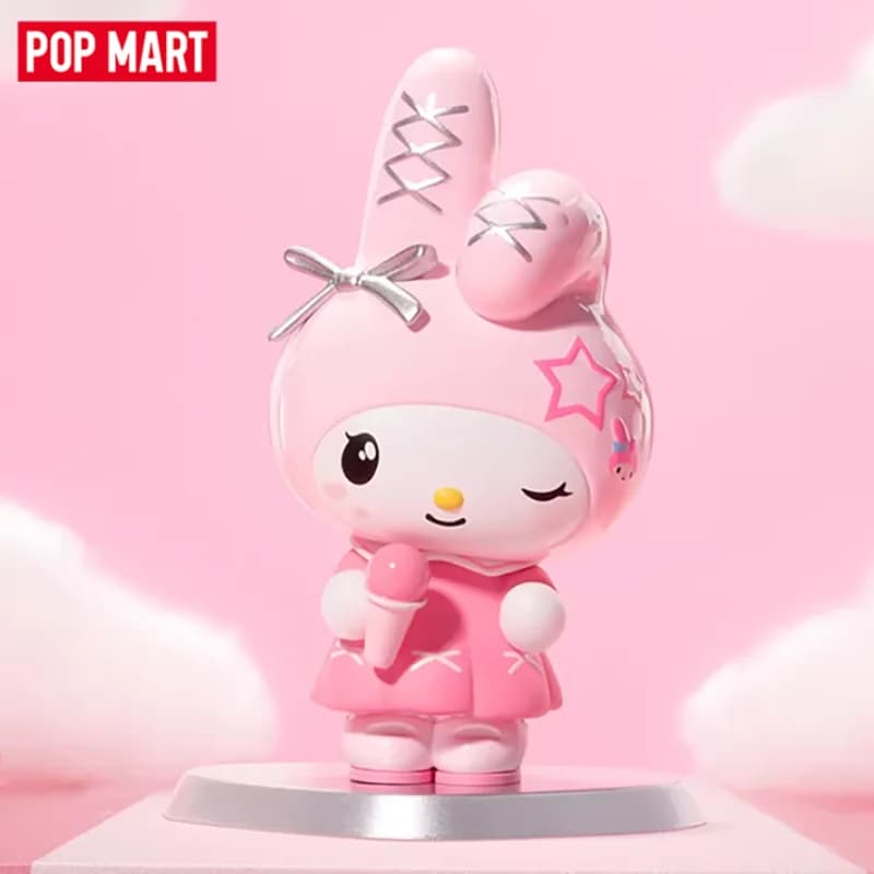 POPMART SANRIO CHARACTERS PINK PARTY Series Blind Box Toys Kawaii Anime Action Figure Surprise Mystery Box Dolls Gift