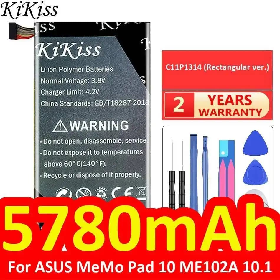 Batteria per Tablet C11P1314 Versione Rettangolare 5780mAh ad Alta Efficienza per Asus Memo Pad 10 ME102A 10.1