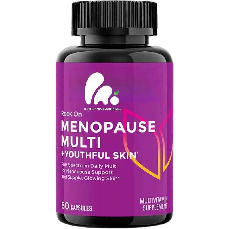Multivitamin supplement for immune support, 60 capsules, supplement for female menopause containing biotin, collagen and red clover