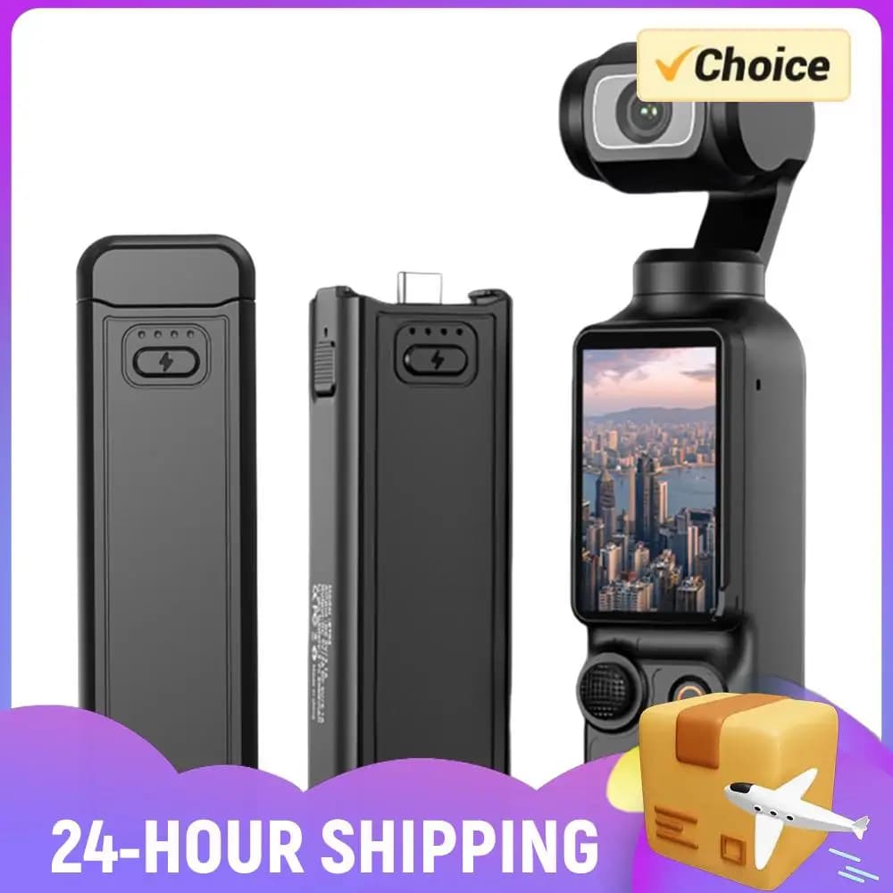Handle with Portable Battery for DJI Osmo Pocket 3, Charging TYPE-C, Light Power Bank, Camera Accessories