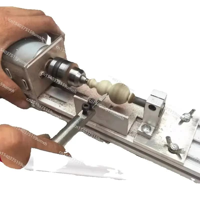 FAI DA TE 120W Tornio Mini Macchina Utensile Per La Lavorazione Del Legno Legno Mini Perline Per Auto Buddha Bead Macchina Punzonatrice a Corda A Mano Facile Da Usare