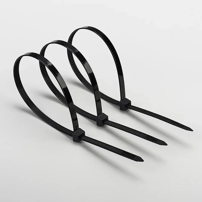 250 PCS Self-locking Plastic Nylon Tie Black Cable Tie Fastening Ring Cable Tie Zip Wraps Strap Nylon Cable Tie Set