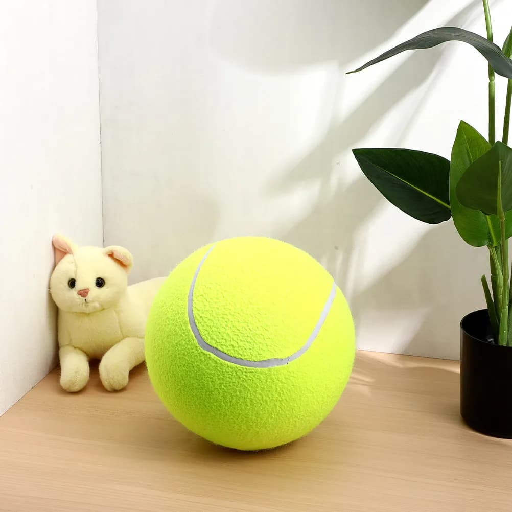 Pallone da Tennis Gigante per Animali Domestici, Giocattolo Gonfiabile Grande per Cani e Cuccioli, Palla da Masticare per la Pulizia dei Denti