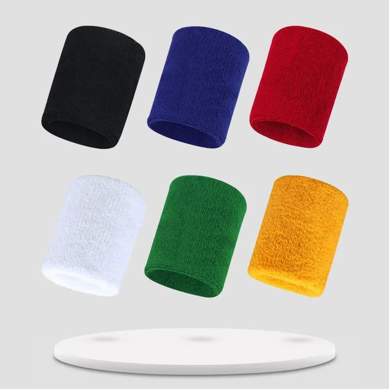1 paio di polsini elastici in cotone supporto per polsini da basket avvolge uomo bambino fitness tennis assorbimento del sudore attrezzatura traspirante