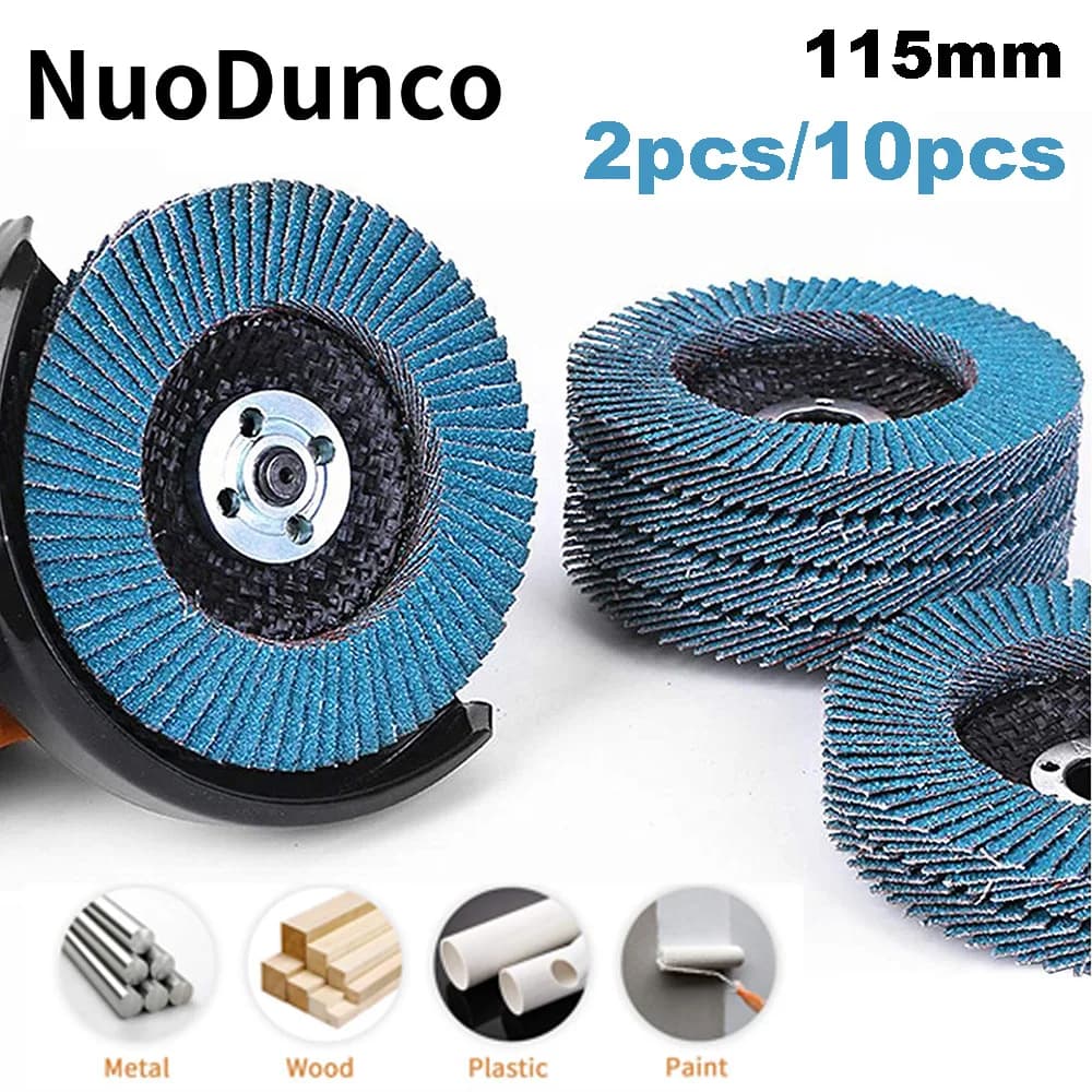 Dischi lamellari da 4.5 pollici 2/10 pezzi dischi abrasivi in Zirconia da 115mm disco lucidante per smerigliatrice angolare per mola da taglio in legno metallico