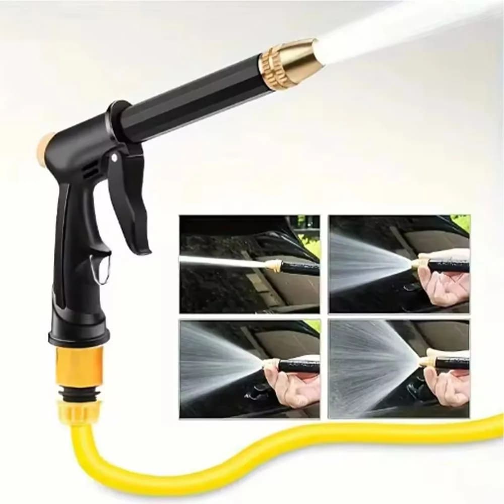 Set pistola ad acqua ad alta pressione da 5/15 m, ugello per lavaggio auto e irrigazione giardino, connettore per rubinetto, connettore rapido per tubo flessibile