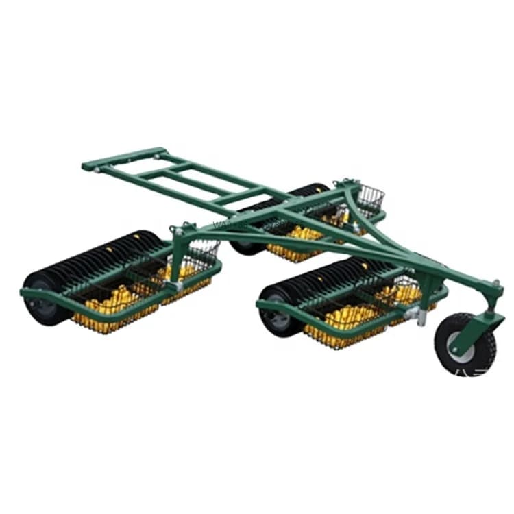 Attrezzatura per campo da golf Raccoglitrice per campo da golf Raccoglitrice per palline da golf a 3 sezioni con cestino