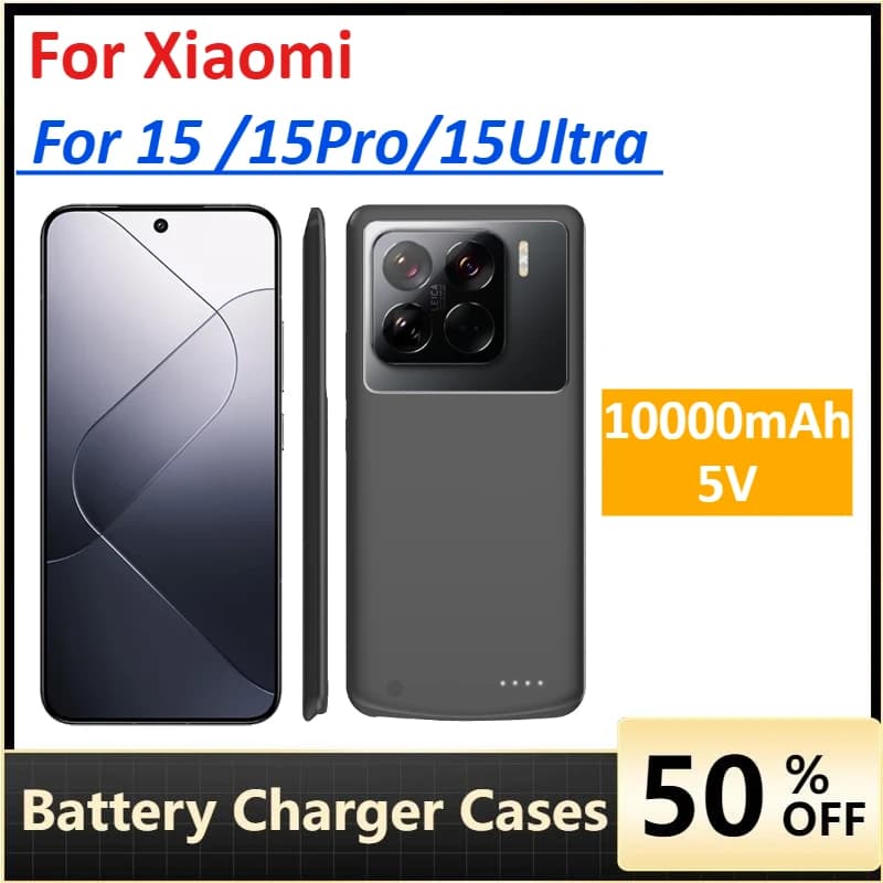 Custodia per caricabatteria intelligente esterna per Xiaomi 15 /15Pro/15Coperchio di ricarica per batteria antiurto ultra portatile
