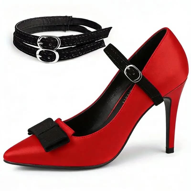1 Paio di Lacci Elastici per Scarpe da Donna per Tacchi Alti, Cinturino Regolabile per Scarpe, Fascia Antiscivolo per Caviglia, Lacci Fissanti