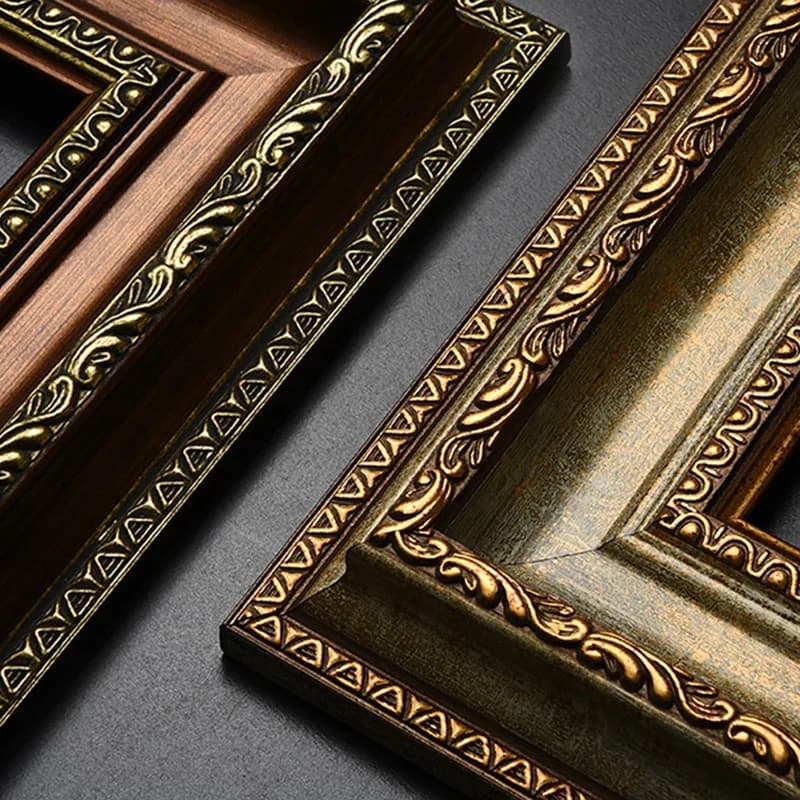 Cornice per pittura dorata Dipinti ad olio Cornici per immagini da parete Cornice per ricamo Decorazioni per la casa Porta Retrato Regalo personalizzato digitale