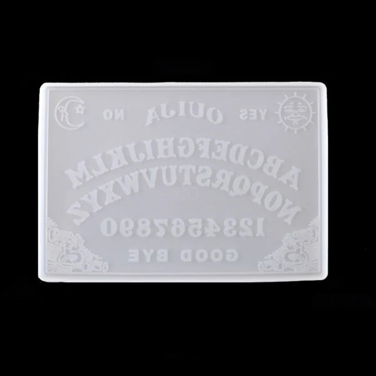 Gioco per la creazione di gioielli Gotico fatto a mano in silicone epossidico Tavola Ouija Strumenti per argilla Stampo per colata in resina Stampo Planchette