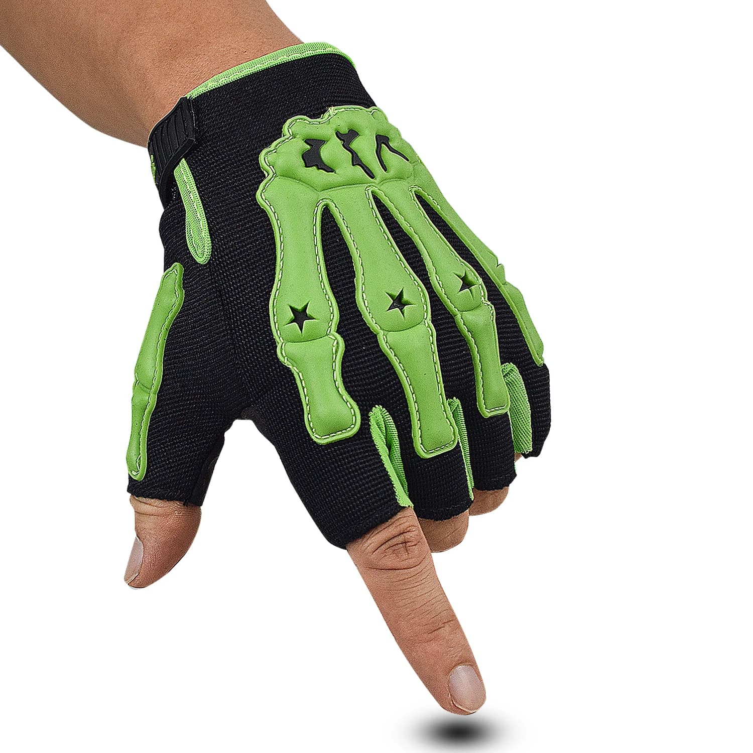 Motocross motorcycle gloves for men summer half fingers Touchscreen motorcycle skeleton gloves for BMX ATV MTB riding, road racing