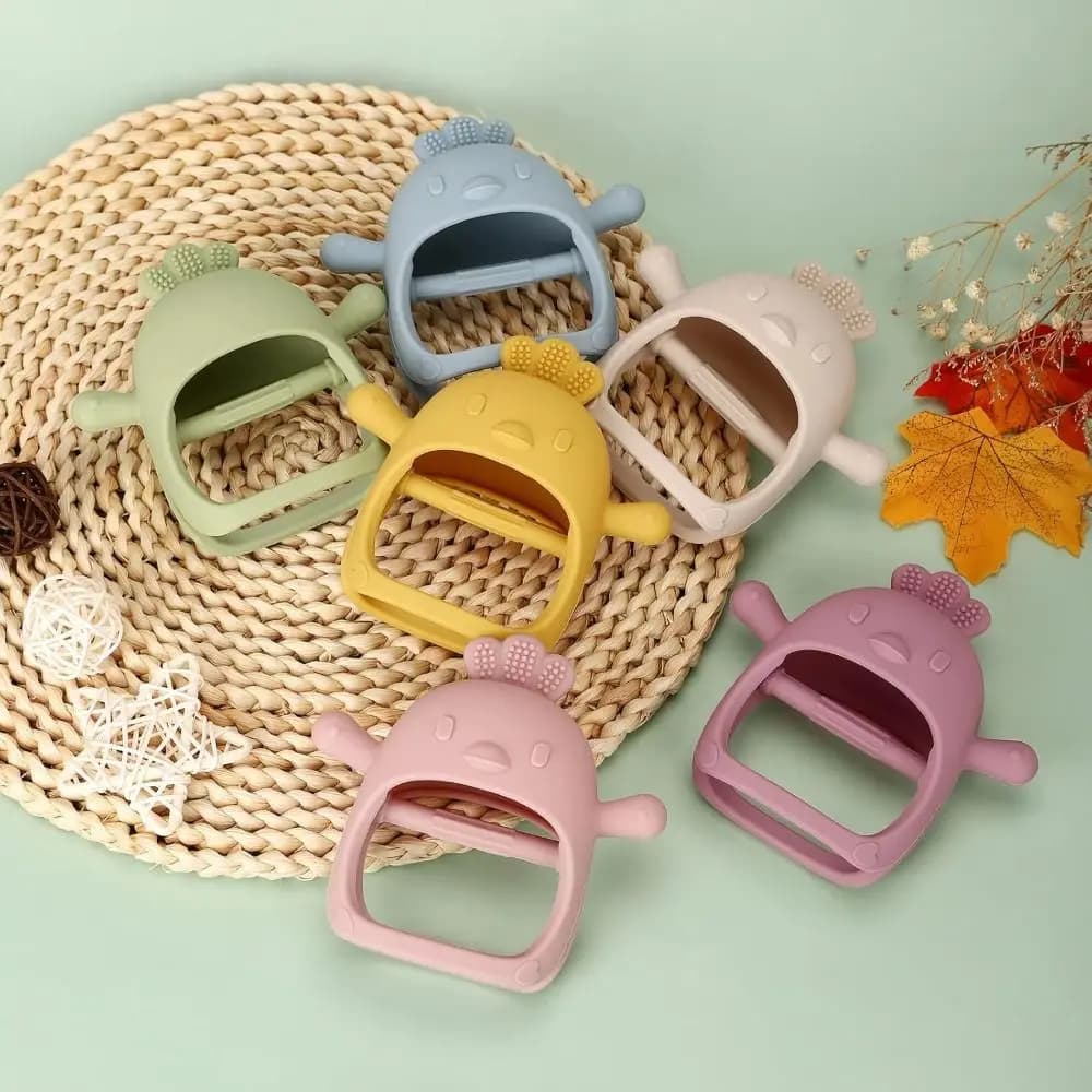 Massaggiagengive Ergonomico Premium in Silicone Anti-Caduta Senza BPA, Simpatico e Masticabile per Alleviare il Dolore delle Gengive Durante la Dentizione