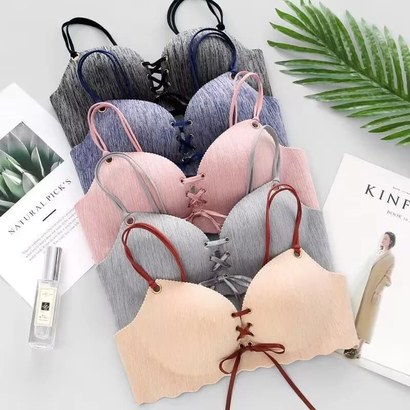Reggiseno senza cuciture da donna in un unico pezzo Lingerie sexy Coppa a 3/4 Top regolabili senza ferretto Intimo bralette femminile