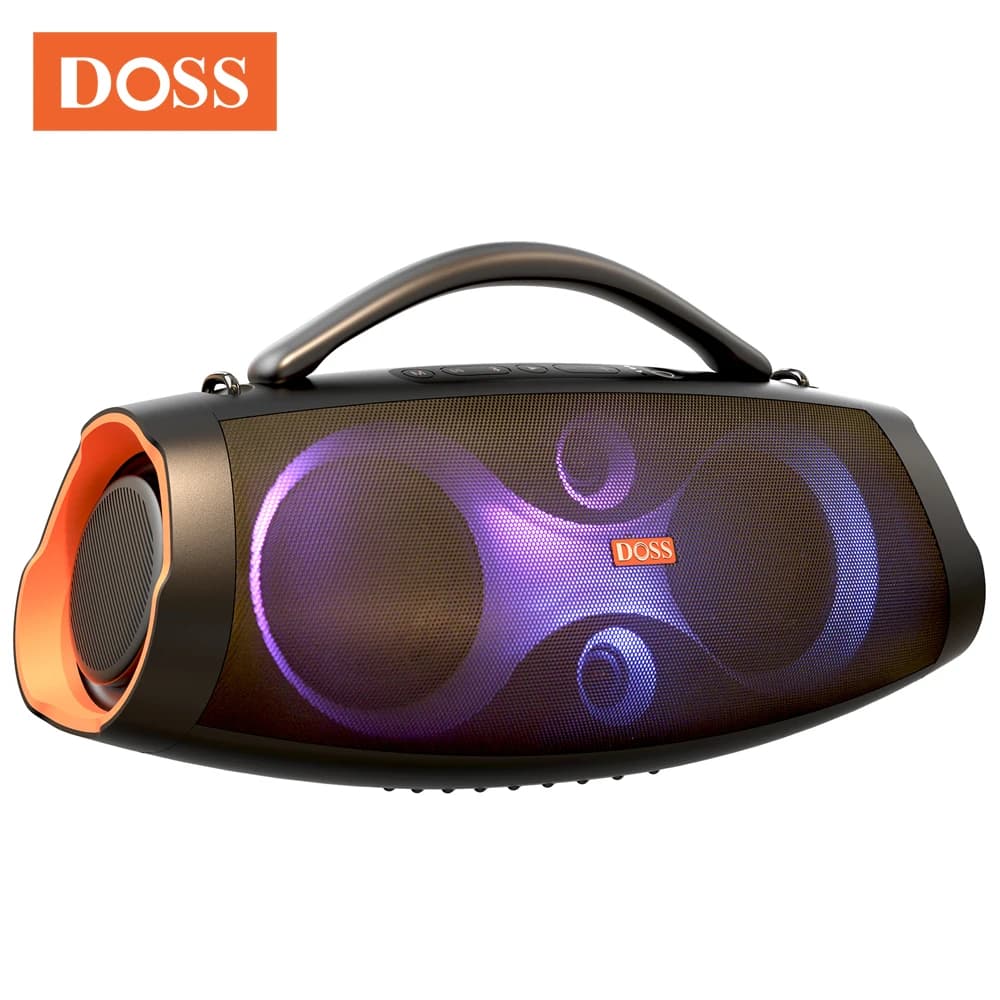 DOSS Altoparlante portatile Bluetooth 5.4 Potente 120W Suono Punchy Bass Subwoofer Sound Box IPX6 Altoparlante wireless esterno impermeabile