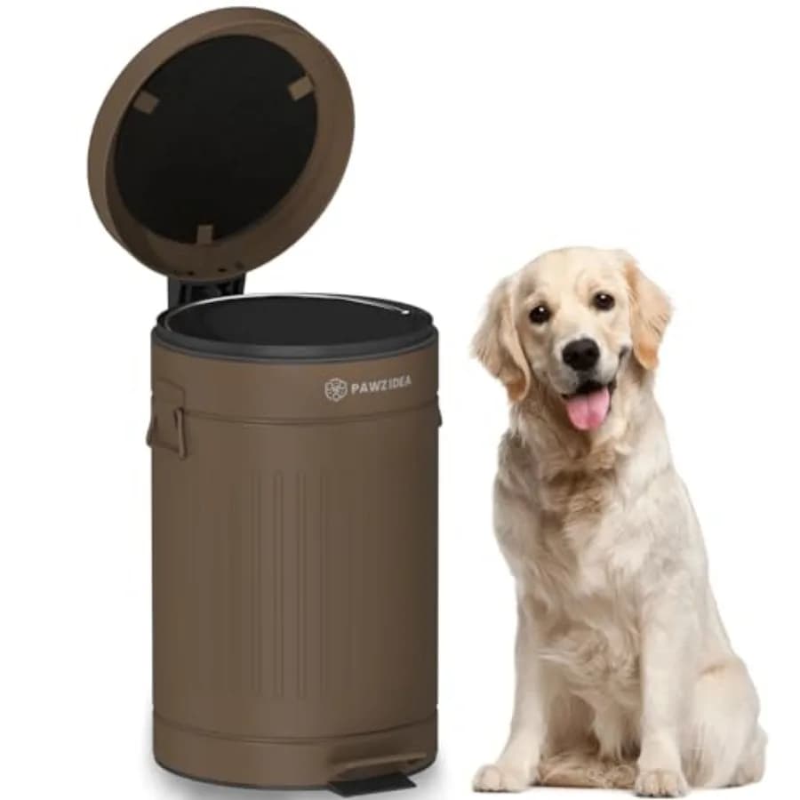 Contenitore per Escrementi di Cane da Esterno con Controllo Odori, Bidone per Rifiuti di Animali Domestici da 3,1 Galloni Impermeabile, Contenitore per Escrementi di Cane da Esterno