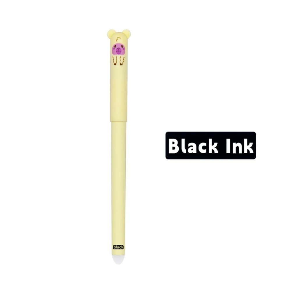 Nuova Penna Cancellabile con Design Animale, Inchiostro Nero/Blu 0.5mm, Penna Gel a Rapida Asciugatura, Strumento di Scrittura per Studenti, Scuola e Ufficio