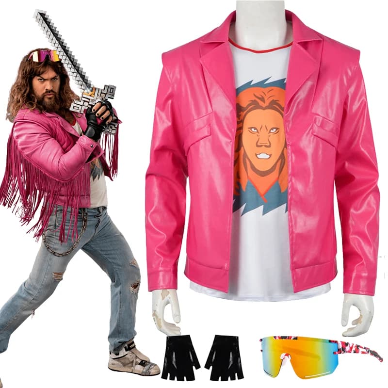 Film Jacket Pink Shirt Gloves Sunglasses Set Adult The Garbage Man Garrettt Garrison Halloween costume for men